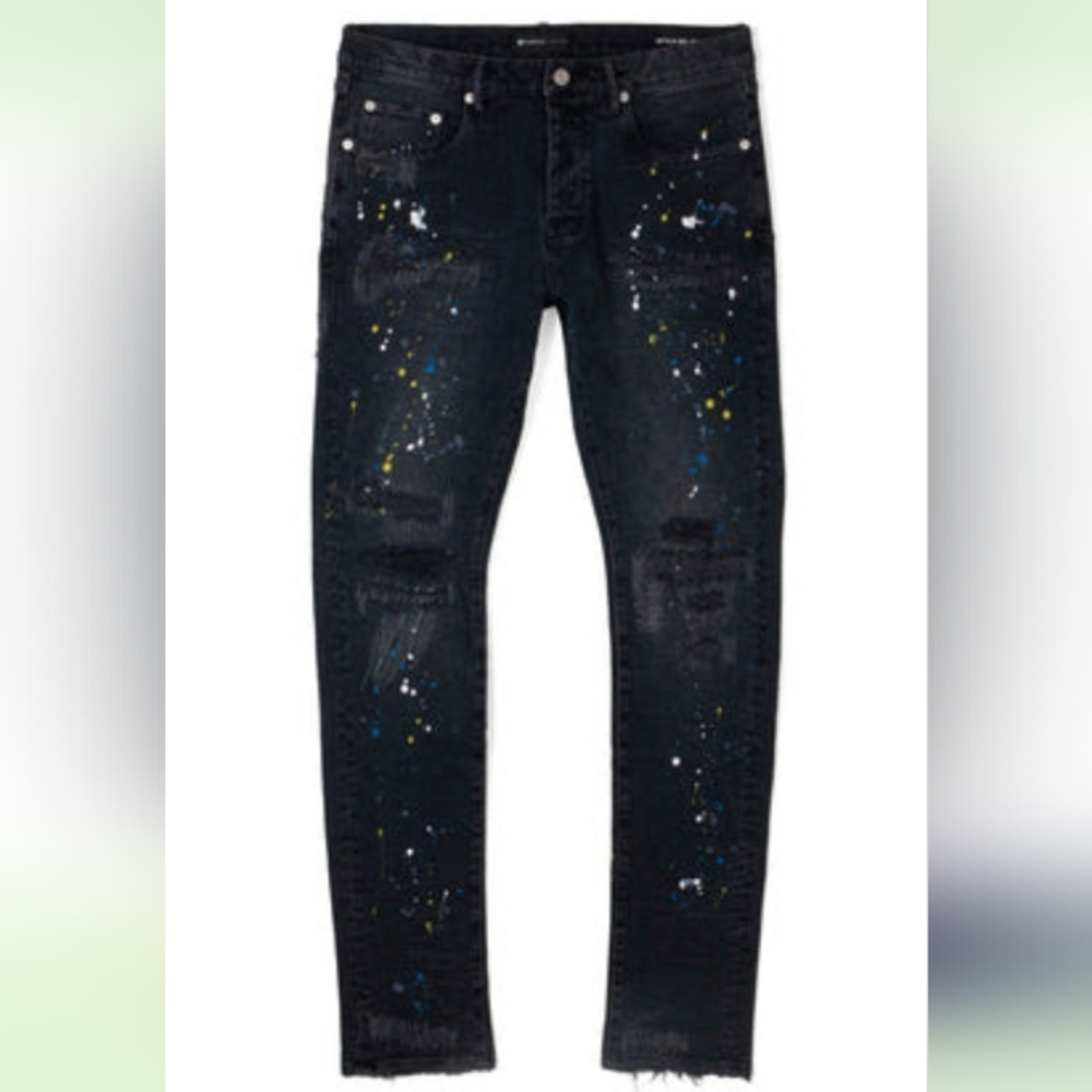 Purple brand jeans paint splash size 36
